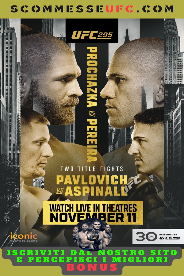 scommesse-ufc-295 Pereira vs Prochazka