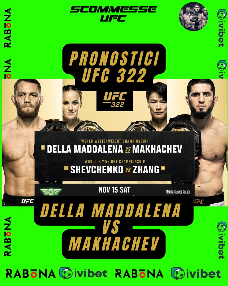pronostici UFC 322 Della Maddalena vs Makhachev