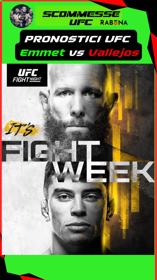 quote scommesse Emmet vs Vallejos siti ufc italiani