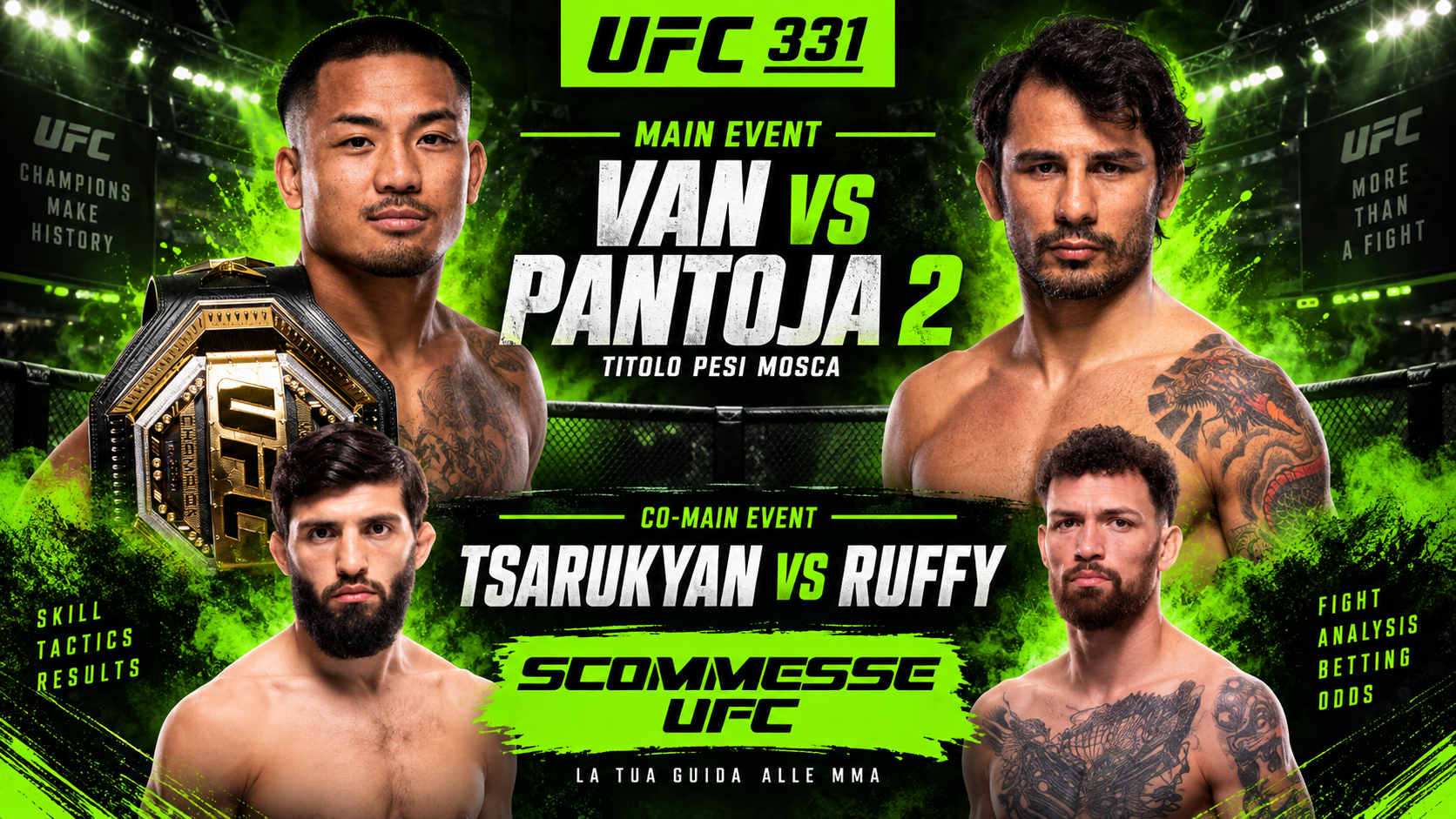 Pronostici ufc 331 Van vs Pantoja 2